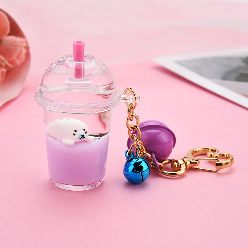 Marine Animal Liquid Floating Keychain
