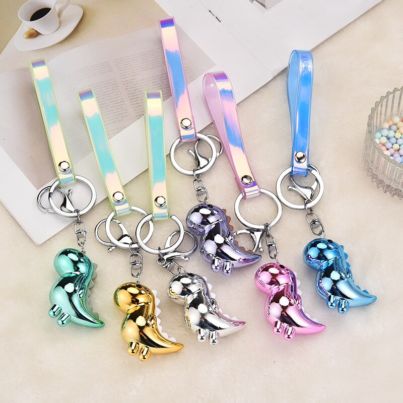 Metallic Dinosaur Keychain