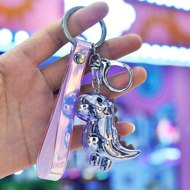 Metallic Dinosaur Keychain