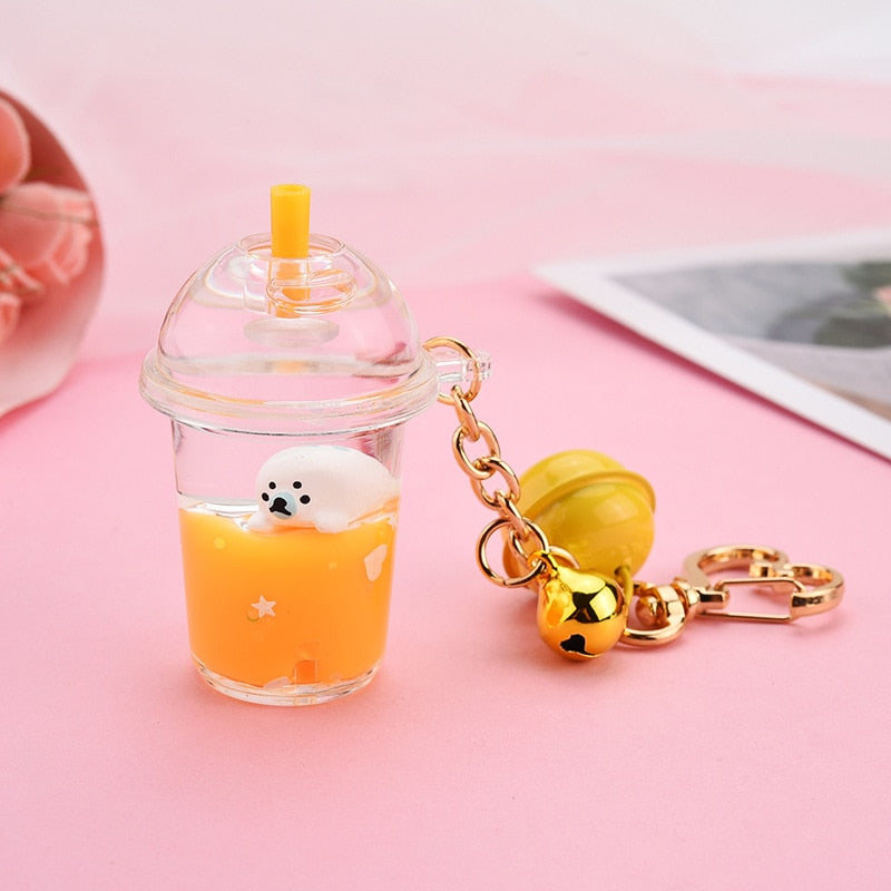 Marine Animal Liquid Floating Keychain