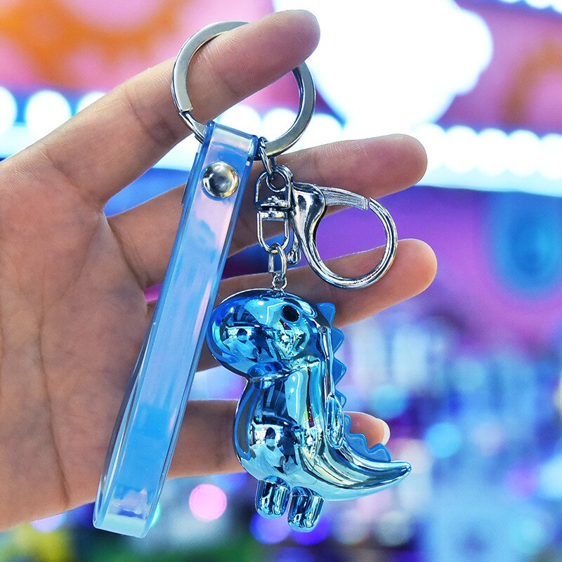Metallic Dinosaur Keychain