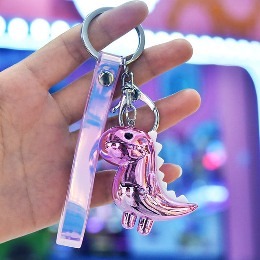 Metallic Dinosaur Keychain