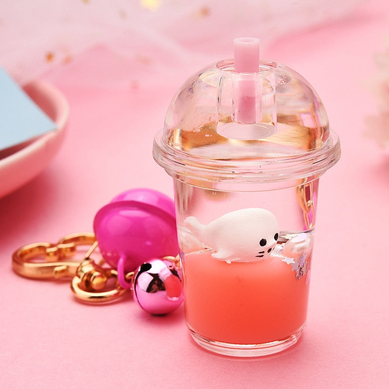 Marine Animal Liquid Floating Keychain