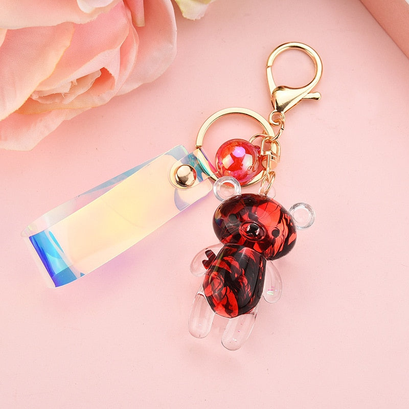 Glitter Bear Keychain