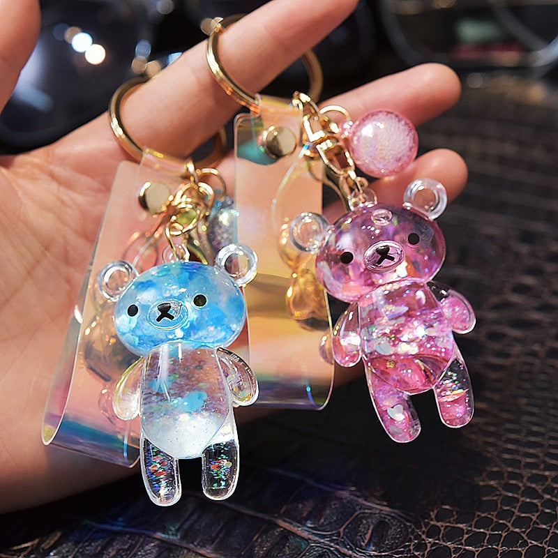 Glitter Bear Keychain
