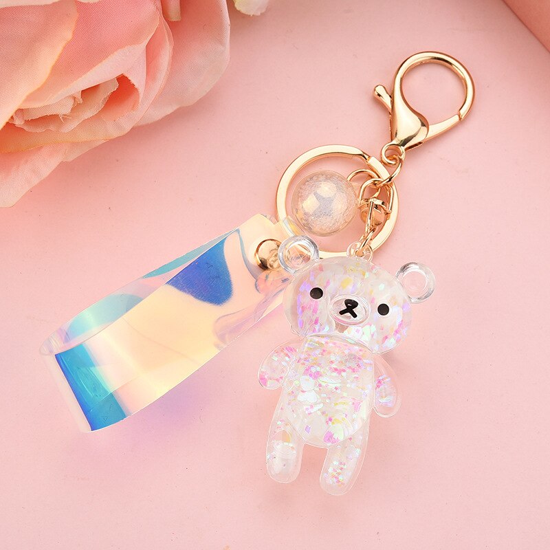 Glitter Bear Keychain
