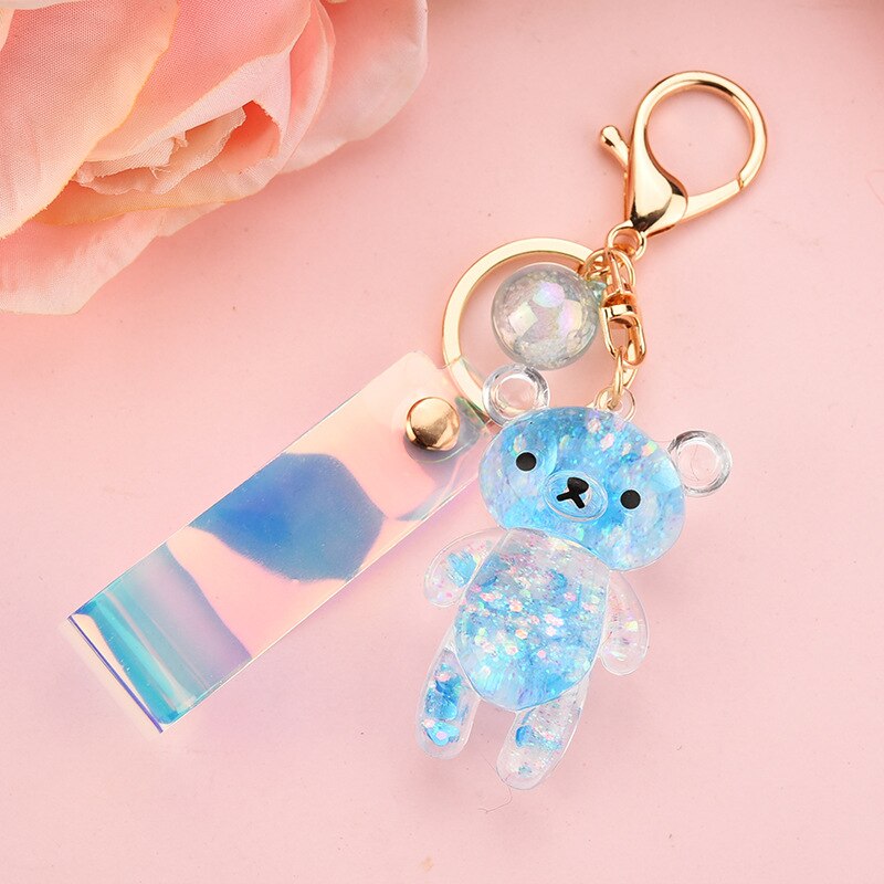 Glitter Bear Keychain