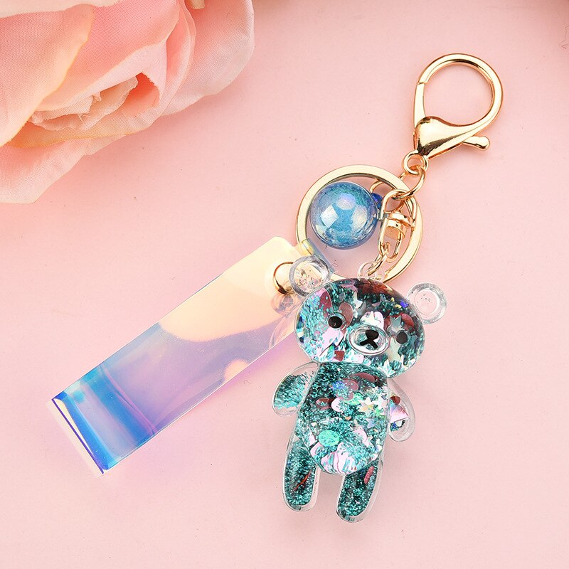 Glitter Bear Keychain