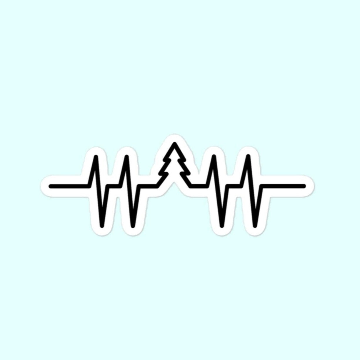 Nature Tree Heartbeat Sticker