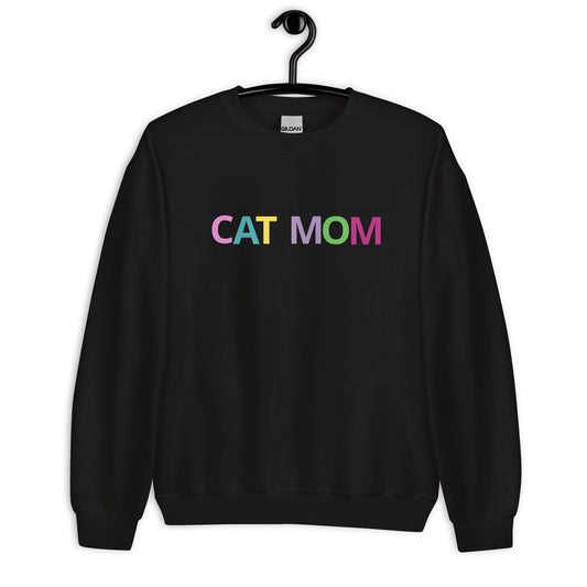 Cat Mom Funky Colorful Unisex Sweatshirt