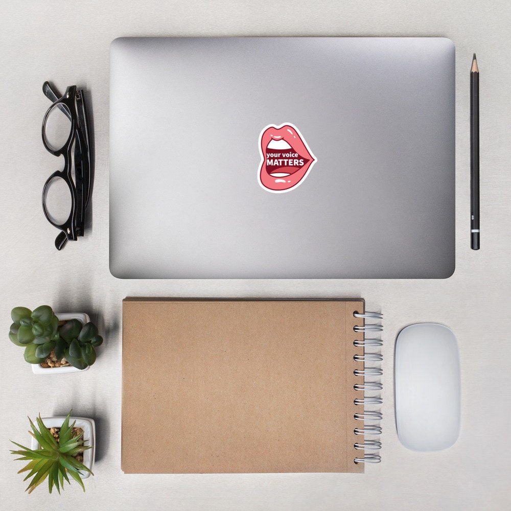 Your Voice Matters Mouth Sticker | Advocacy, Activism Bubble-Free Stickers