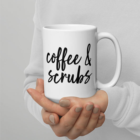 Coffee & Scrubs, Medical, Nurse, Doctor, Dentist, Physician Mug