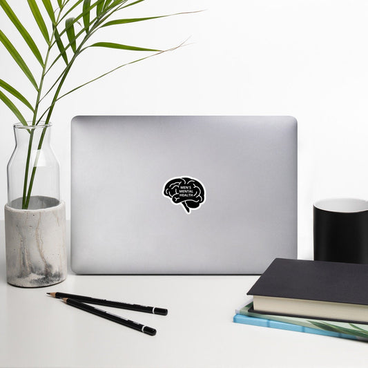 Men's Mental Health Sticker, End The Stigma, Mental Health, Brain, Psychology Bubble-Free Stickers