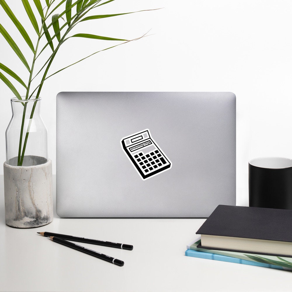 Accounting Ninja Calculator Sticker, Accountant, Accounting, CPA, Finance Bubble-Free Stickers