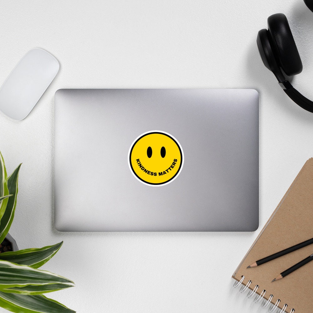 Kindness Matters Smiley Face Stickers, Kindness, Be Nice Bubble-Free Stickers