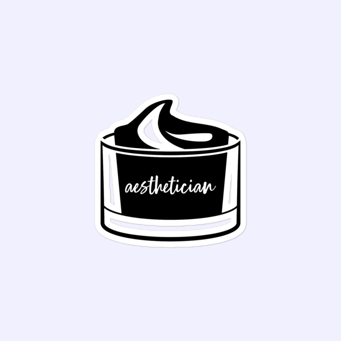 Aesthetician Face Lotion Cream, Skincare, Esthetician Bubble-Free Stickers
