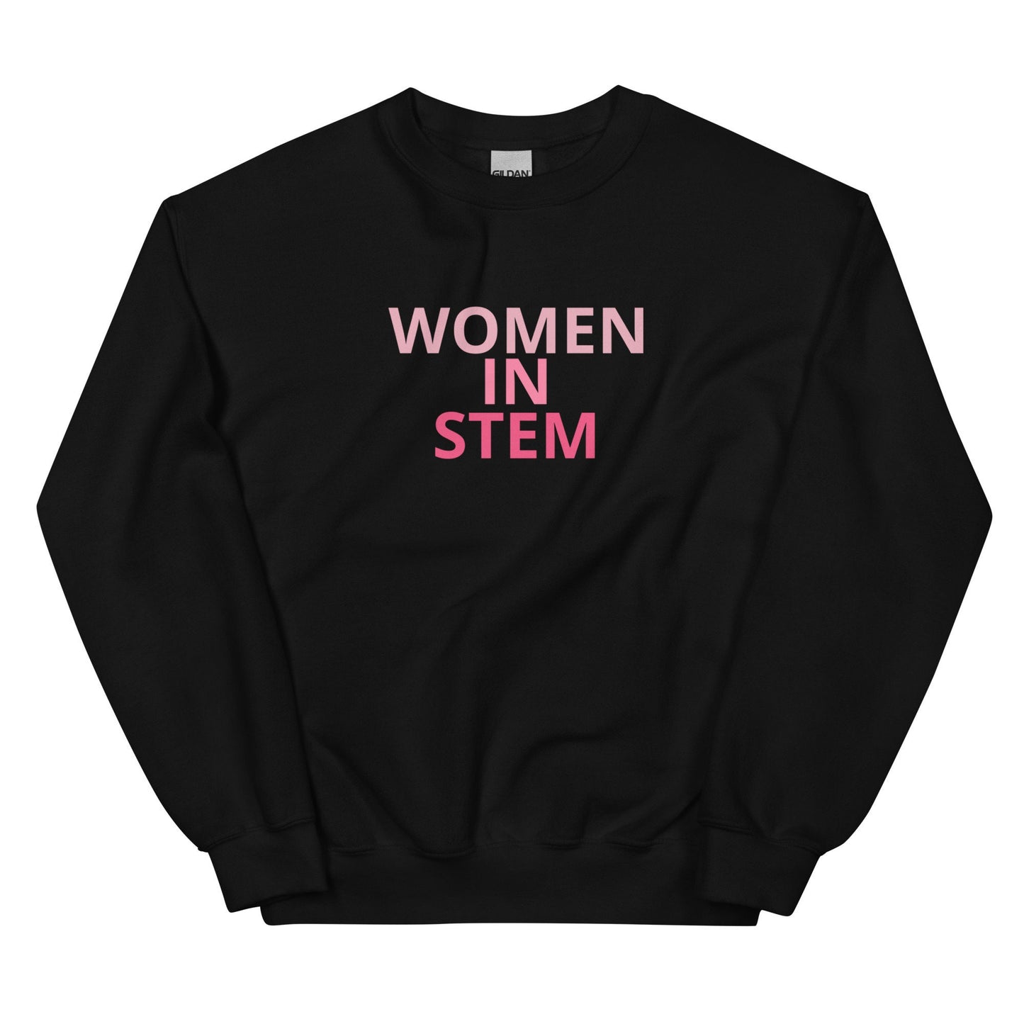 Women In STEM Pink Ombrew Crewneck, Women in Science, Tech, Engineering, Math Unisex Sweatshirt