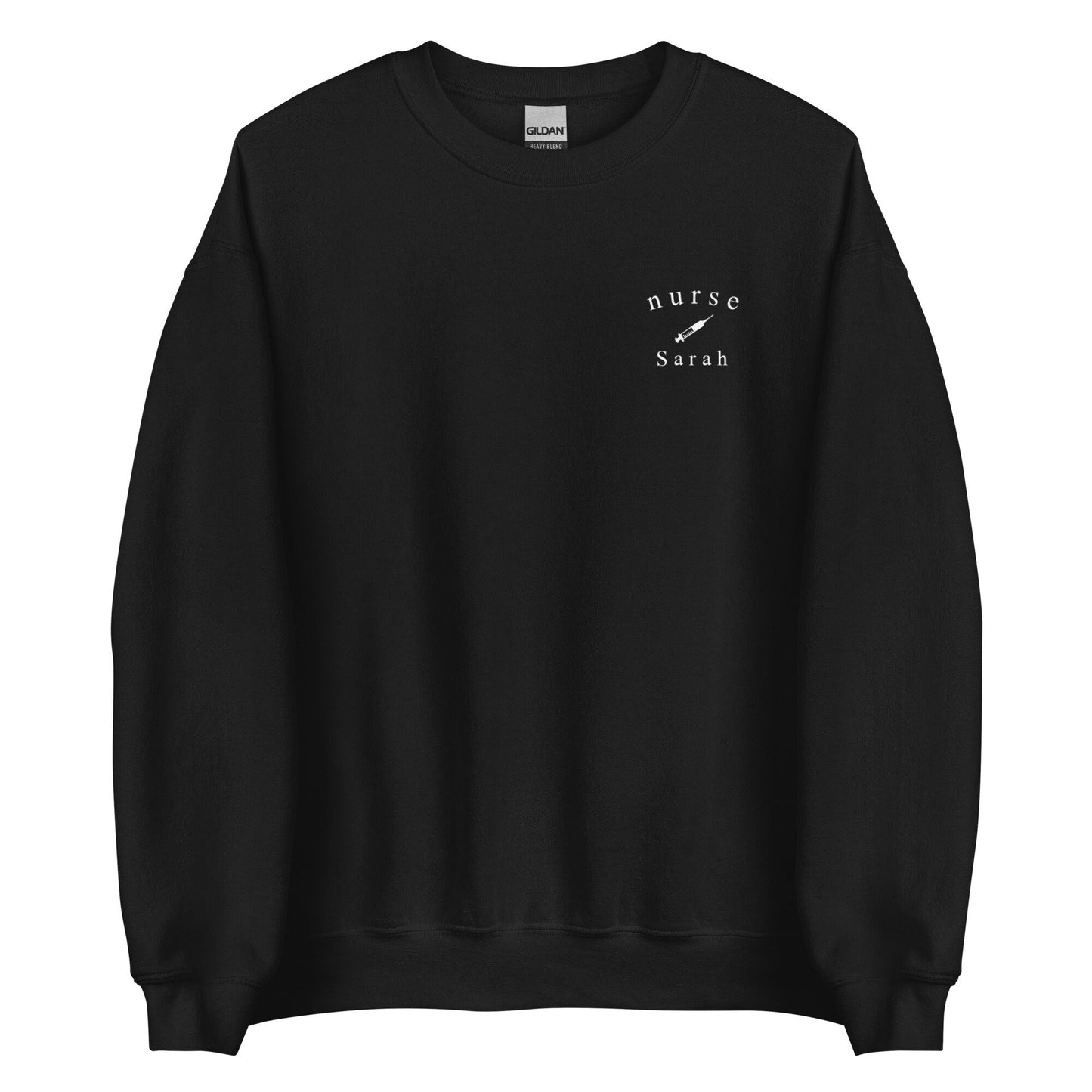Nurse Syringe Custom Name Crewneck, Nurse Injector, NP, Unisex Sweatshirt