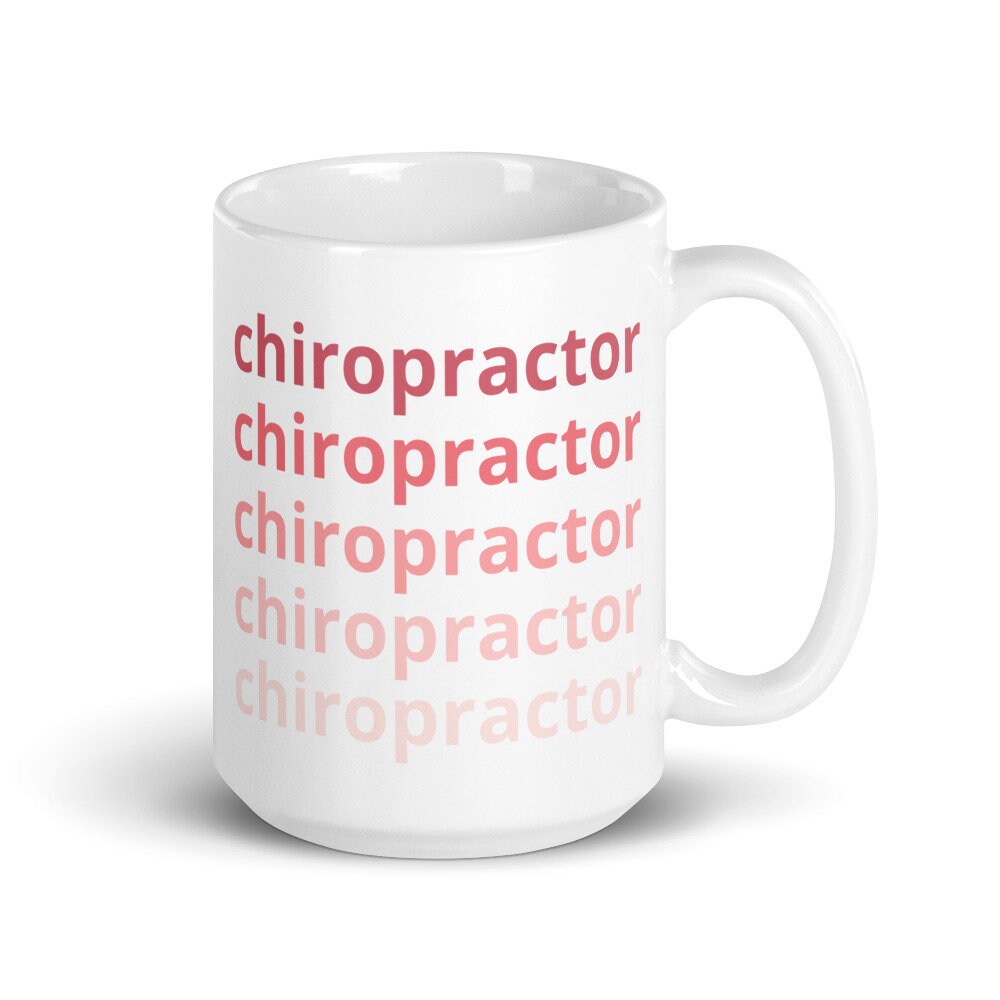 Chiropractor, Pink Ombre Trending Lettering Mug