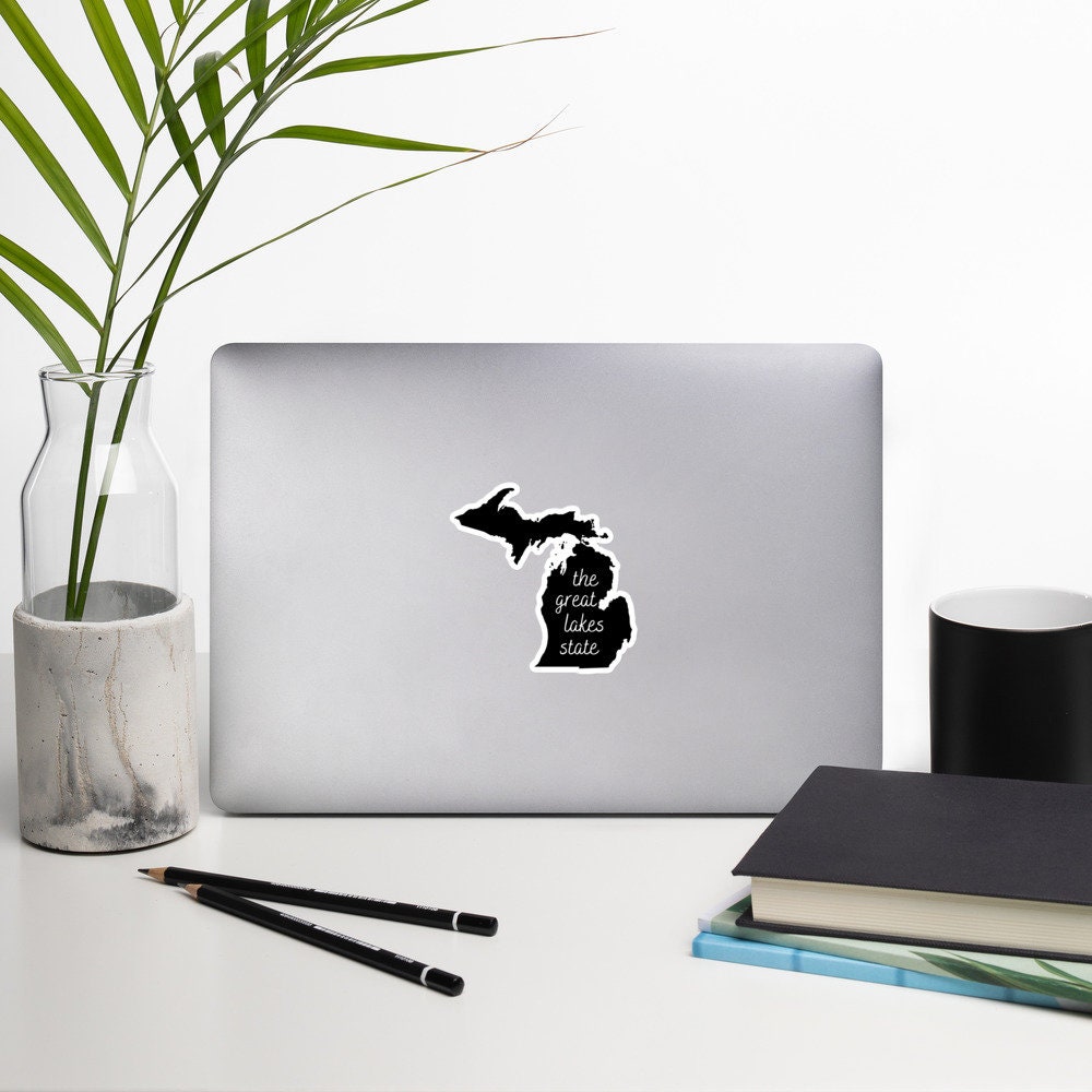 Michigan The Great Lakes State Bubble-Free Stickers