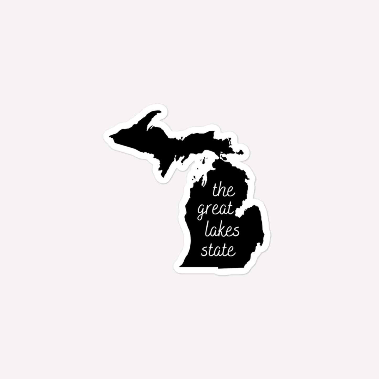 Michigan The Great Lakes State Bubble-Free Stickers