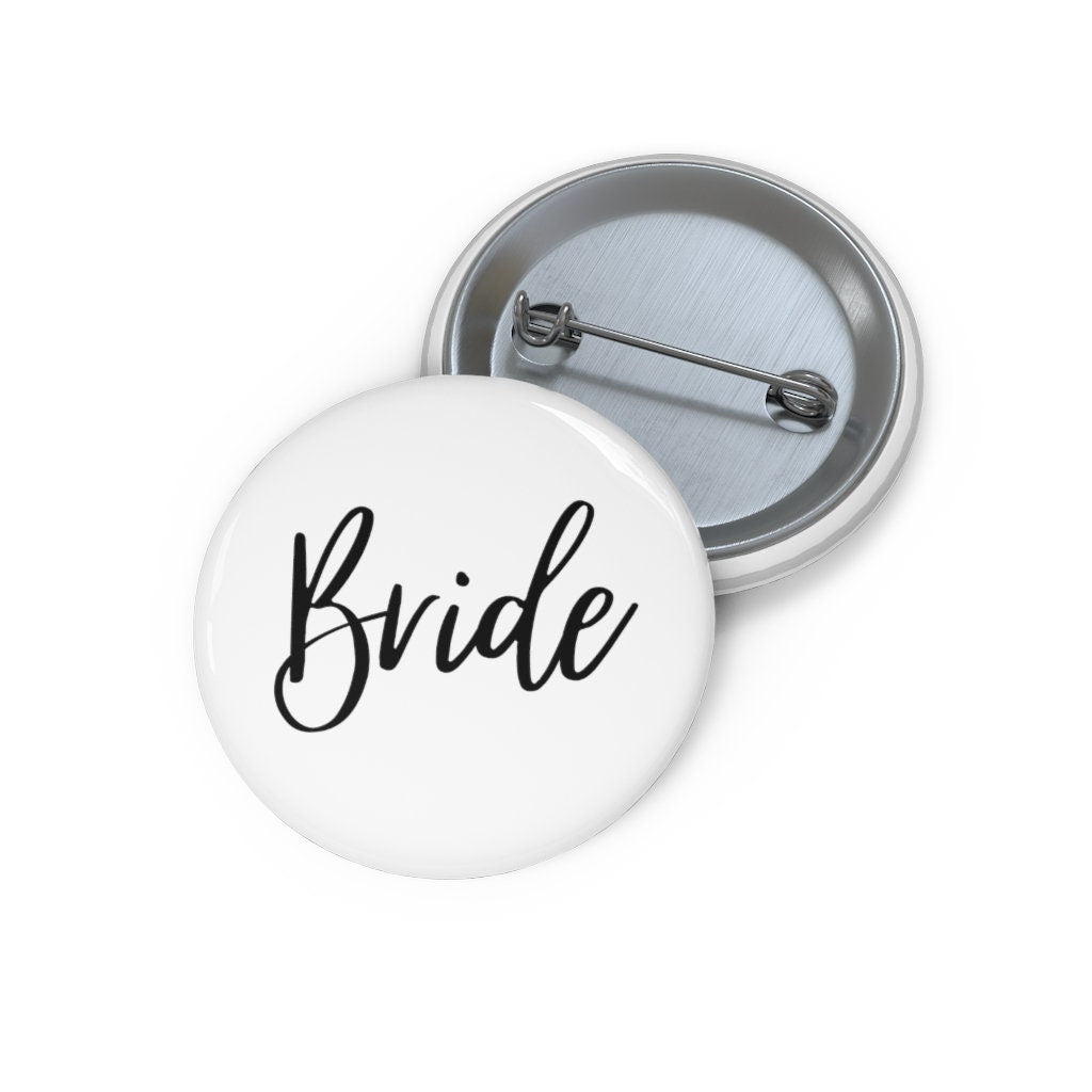 Bride White Pin Buttons