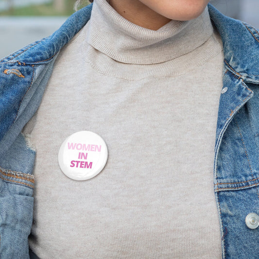 Women In Stem Pink Ombre Pin Buttons