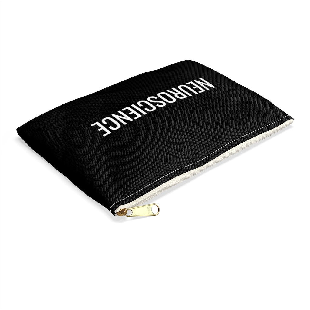 Neuroscience Black Minimalist Accessory Pouch
