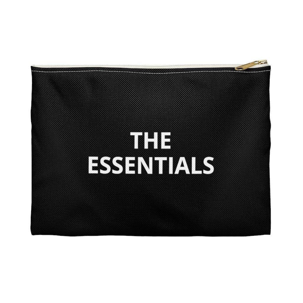 The Essentials Black Minimalist Accessory Pouch