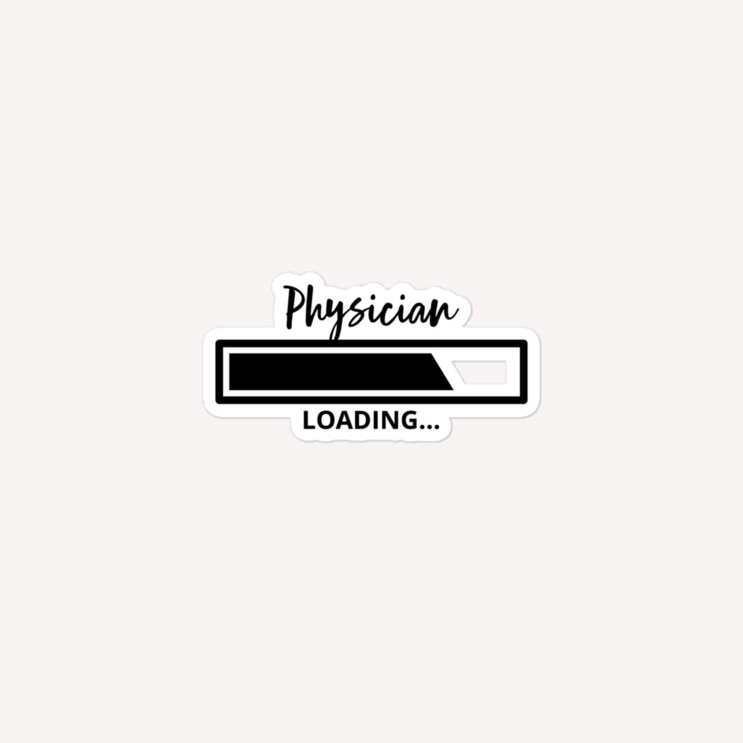 Physician Loading Bubble-Free Stickers