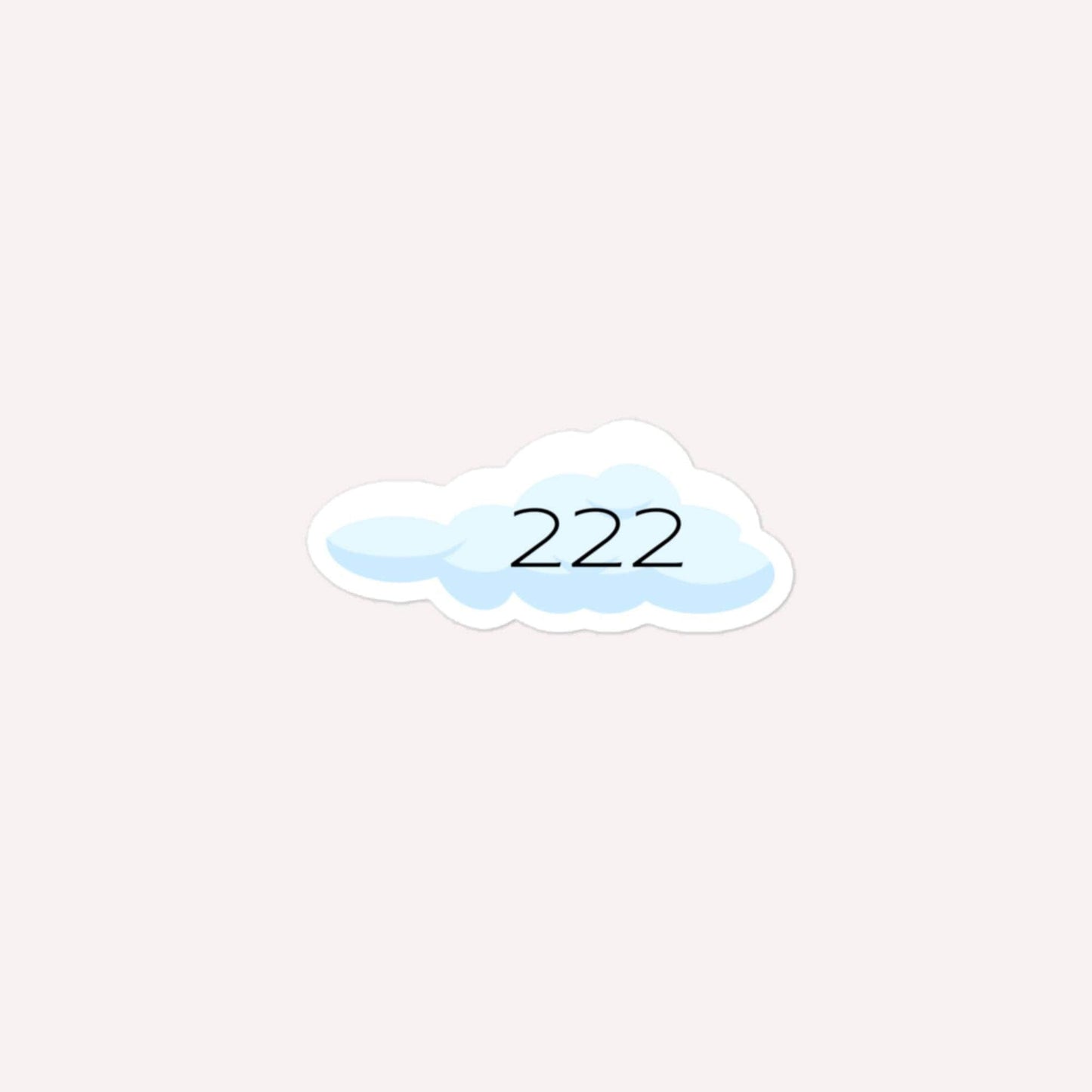 222 Cloud Angel Number Bubble-Free Stickers