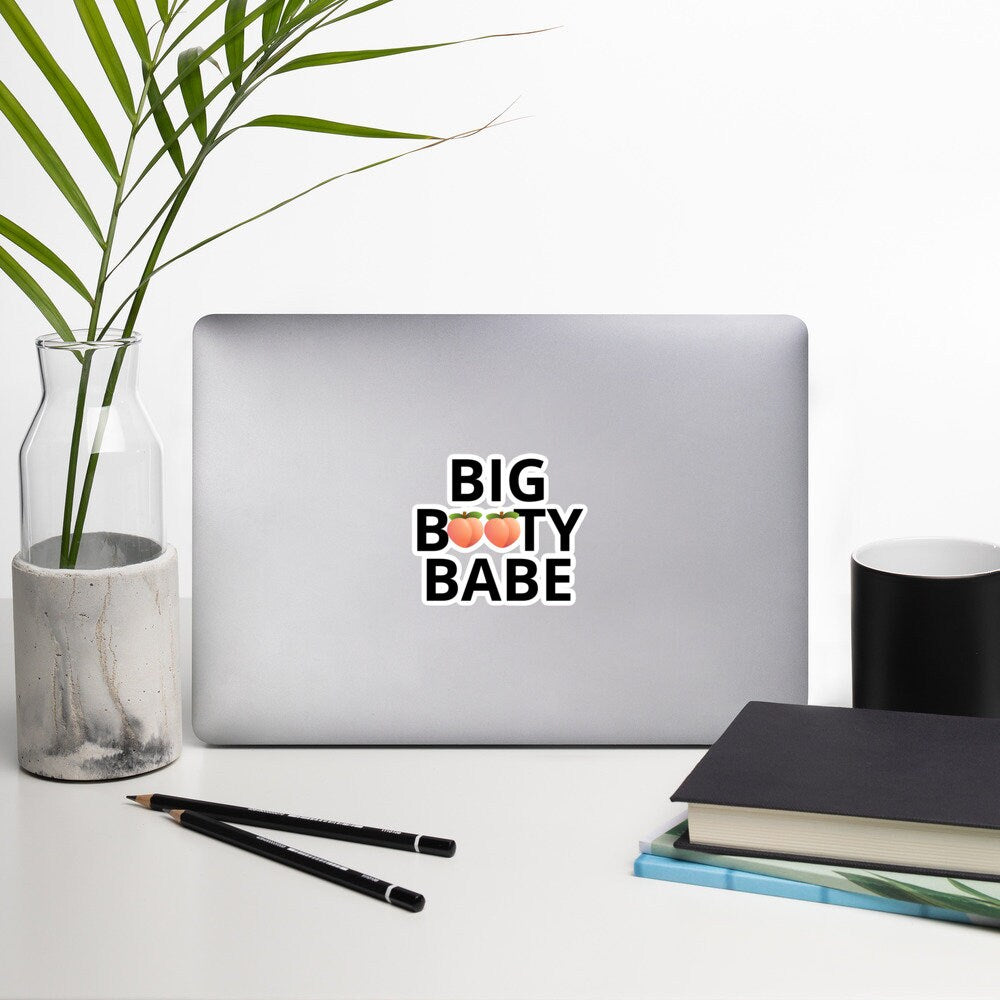 Big Booty Babe Peach Bubble-Free Stickers