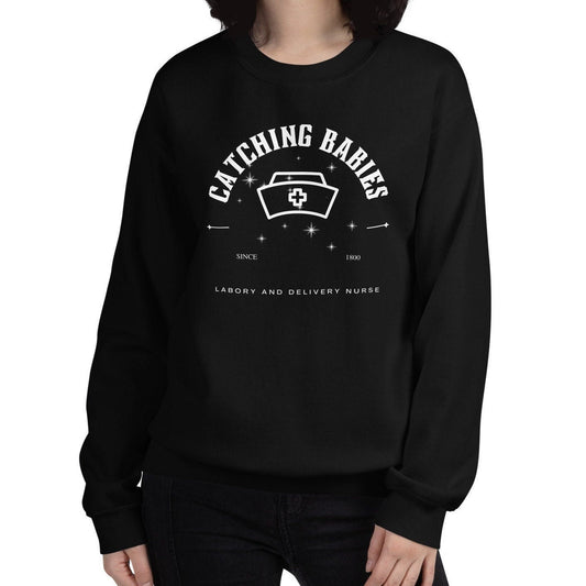 Catching Babies Labor And Delivery Nurse Mystical Unisex Crewneck Sweatshirt