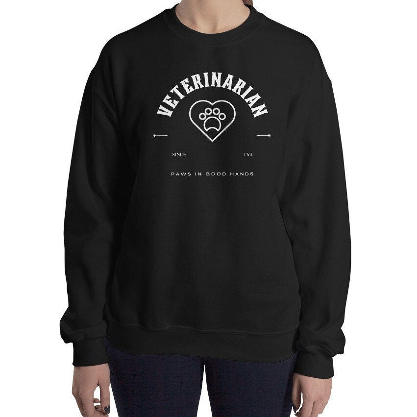 Veterinarian Paws In Good Hands Since 1761 Mystical Unisex Crewneck Sweatshirt