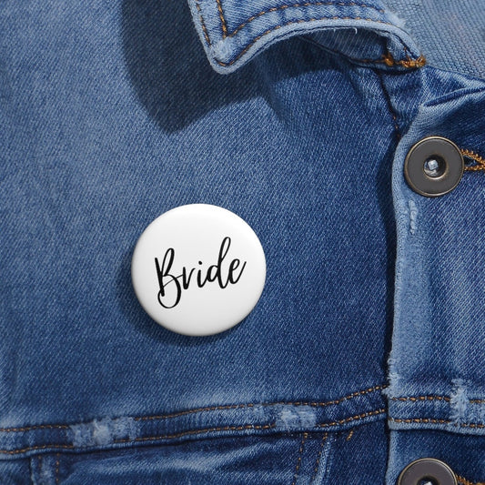 Bride White Pin Buttons