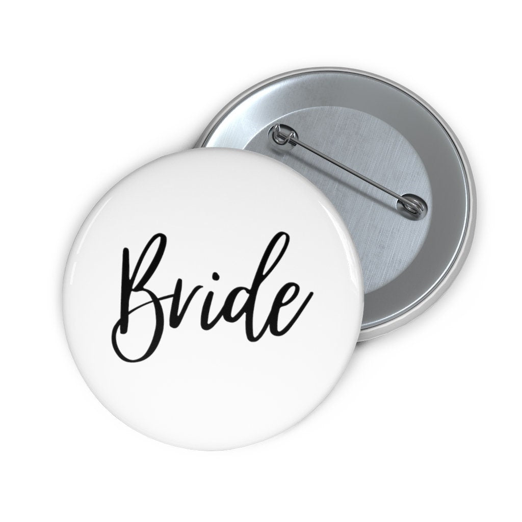 Bride White Pin Buttons