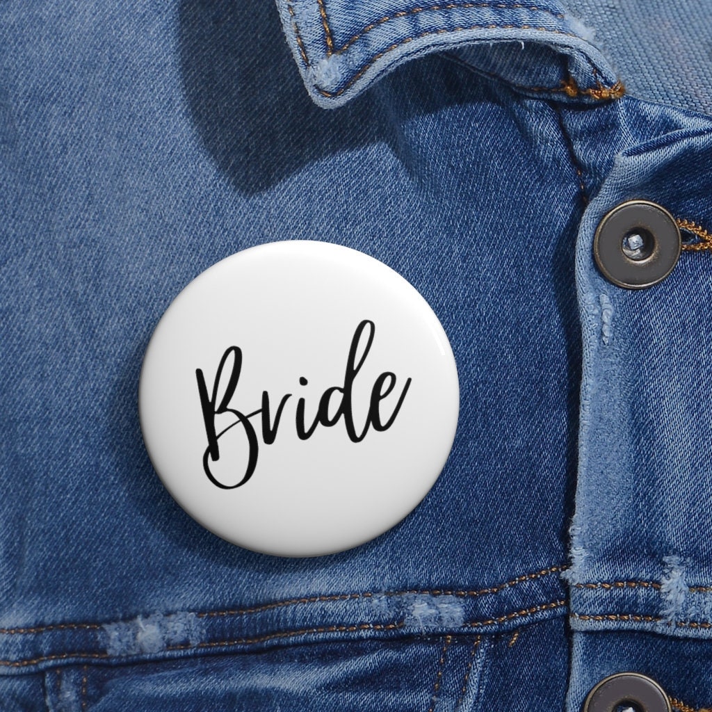 Bride White Pin Buttons