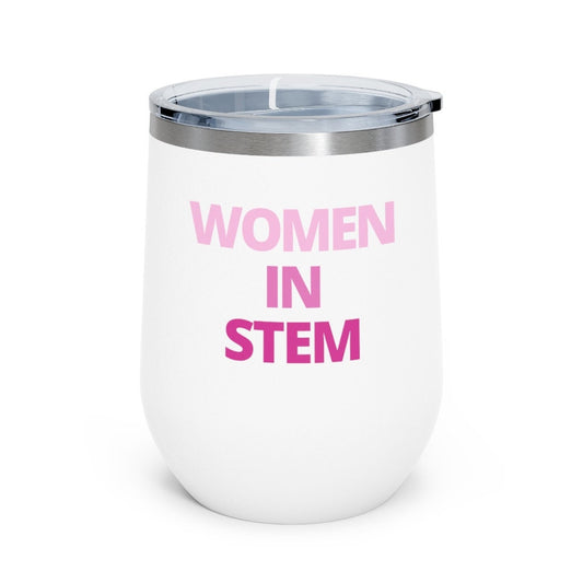 Women In STEM Pink Ombre 12oz Insulated Wine Tumbler