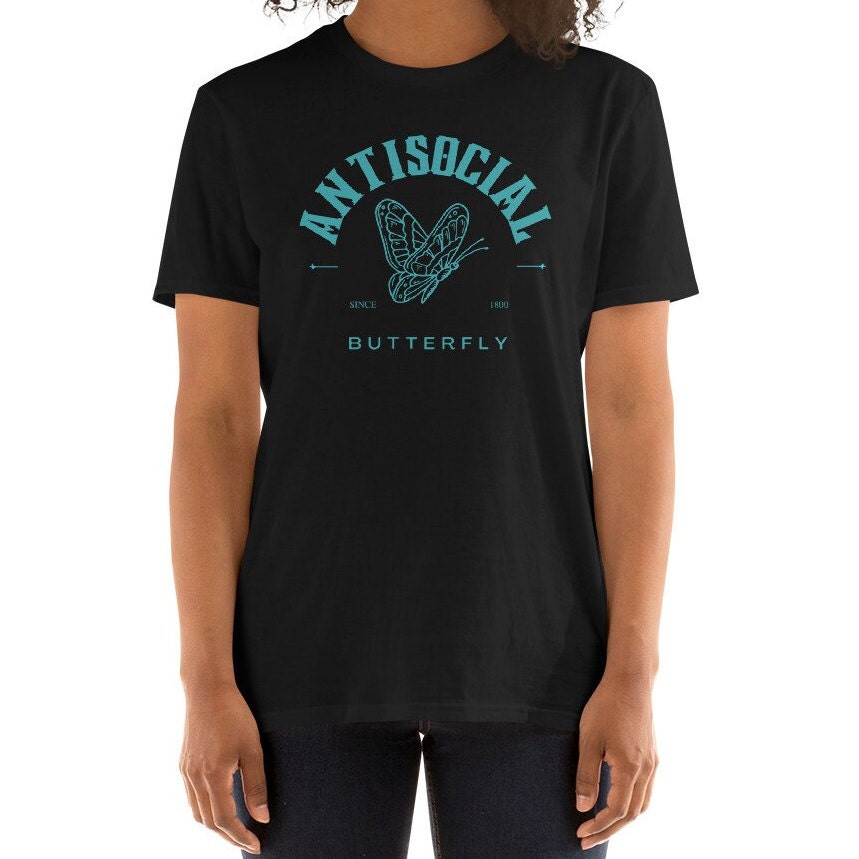 Antisocial Butterfly Short-Sleeve Unisex T-Shirt
