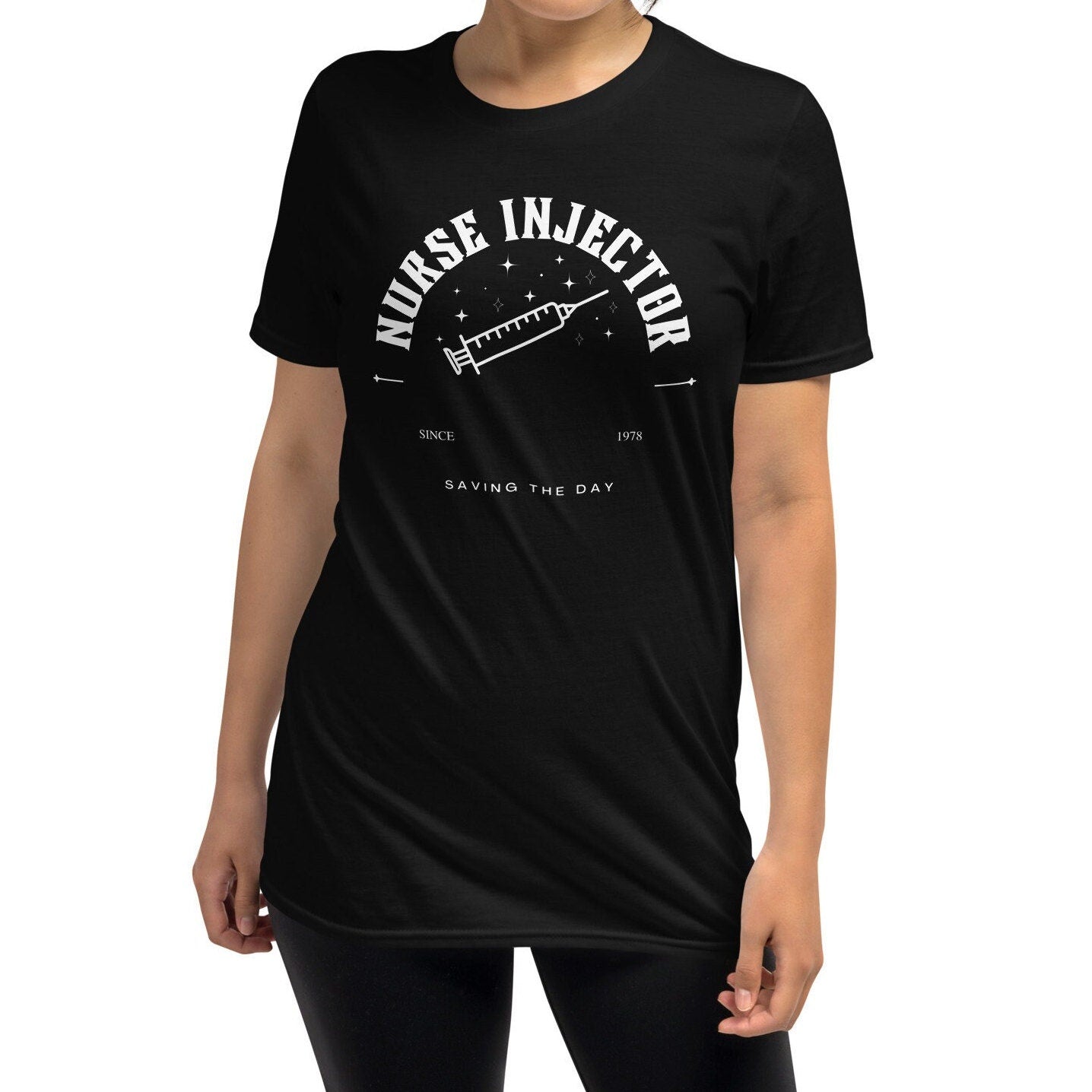 Nurse Injector Sparkly Syringe Saving The Day Mystical Short-Sleeve Unisex T-Shirt