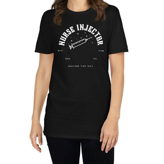 Nurse Injector Sparkly Syringe Saving The Day Mystical Short-Sleeve Unisex T-Shirt