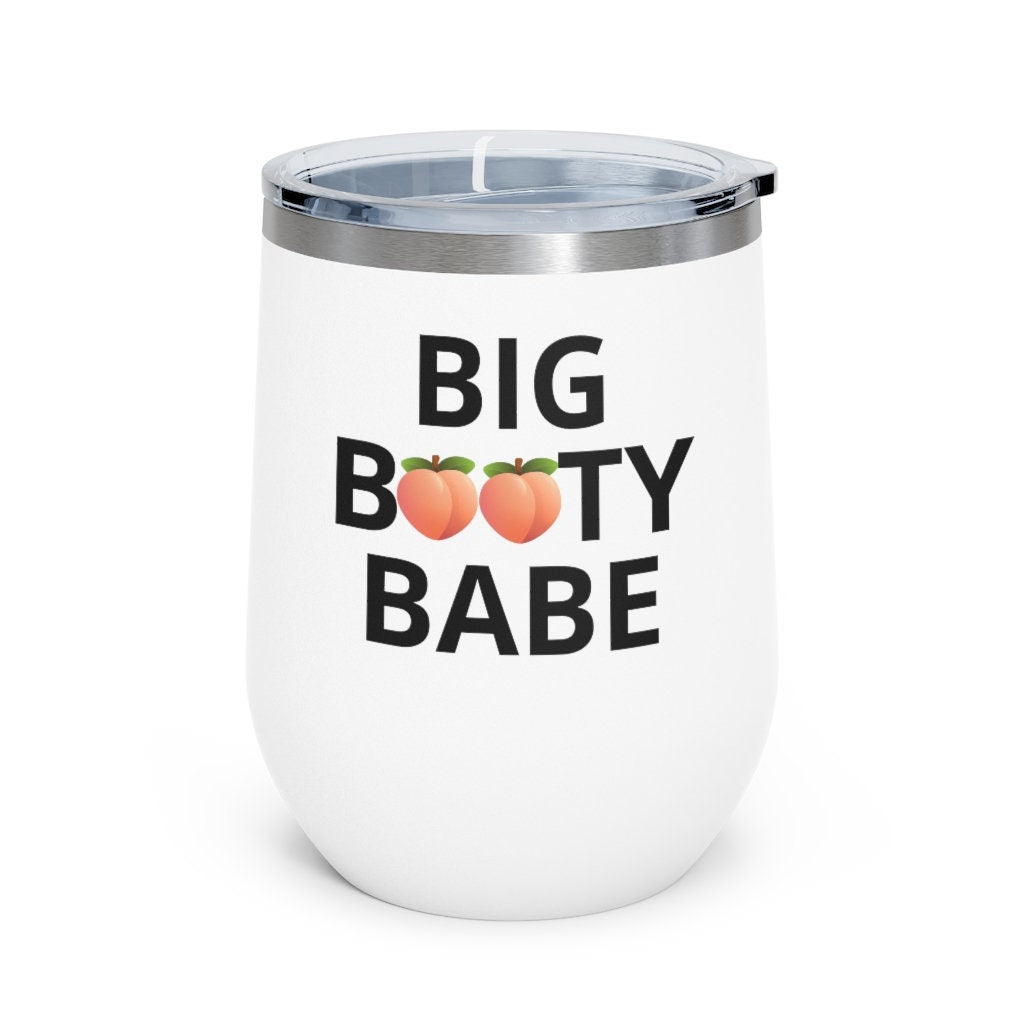 Big Booty Babe Peach 12oz Insulated Wine Tumbler
