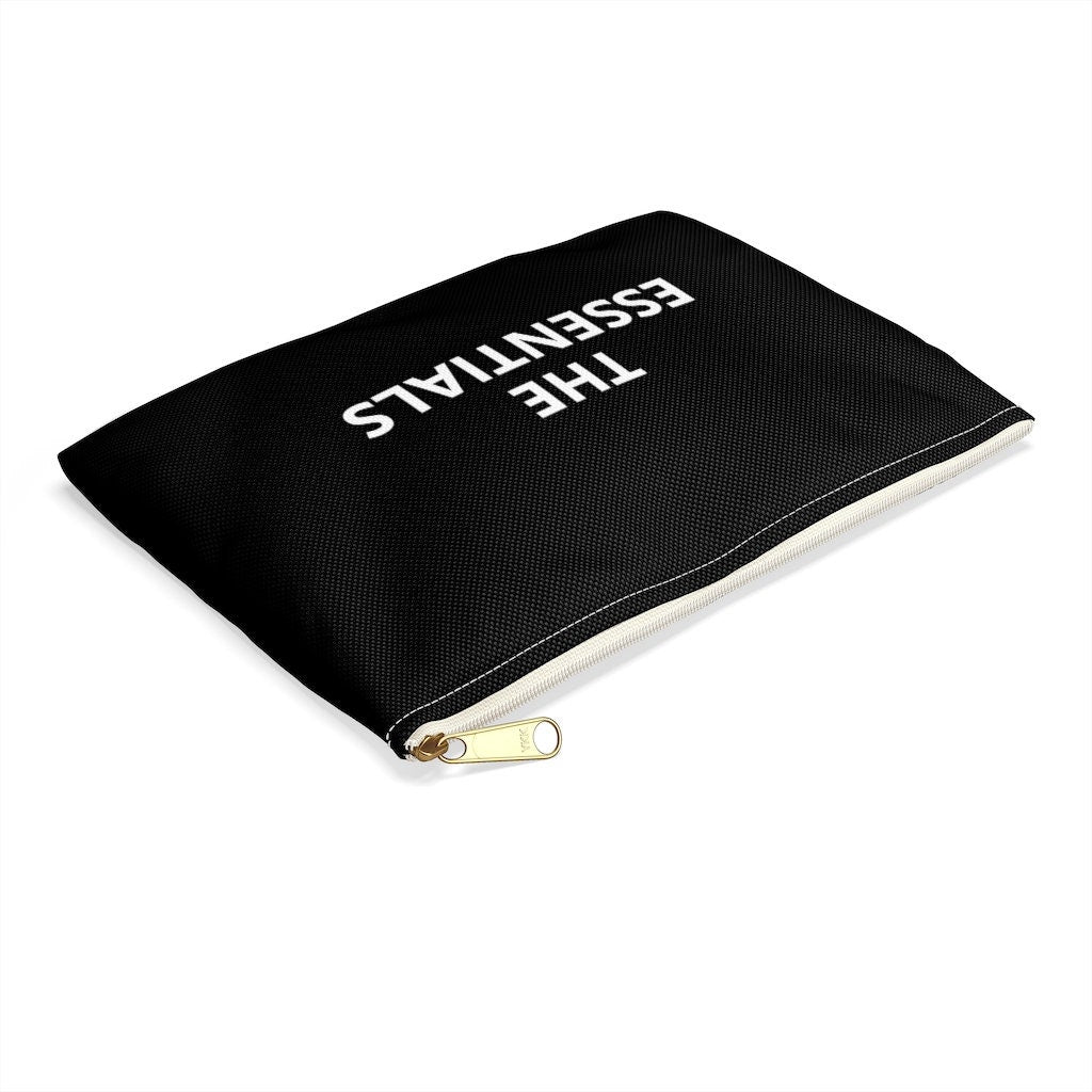 The Essentials Black Minimalist Accessory Pouch