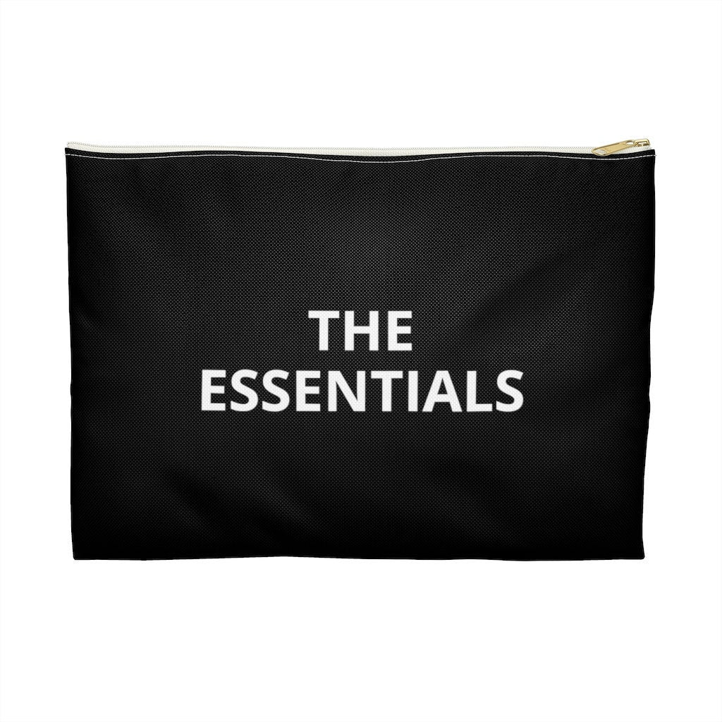 The Essentials Black Minimalist Accessory Pouch