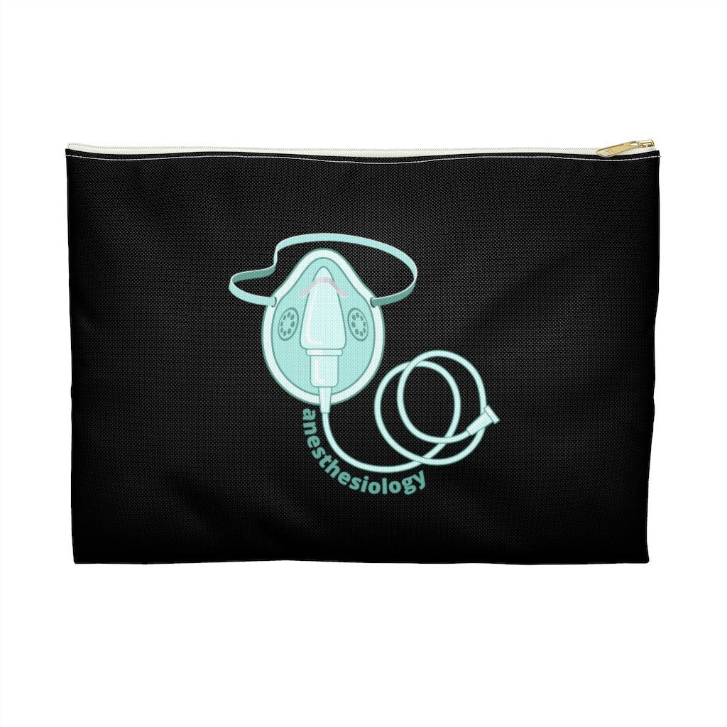 Anesthesiology Black Minimalist Accessory Pouch