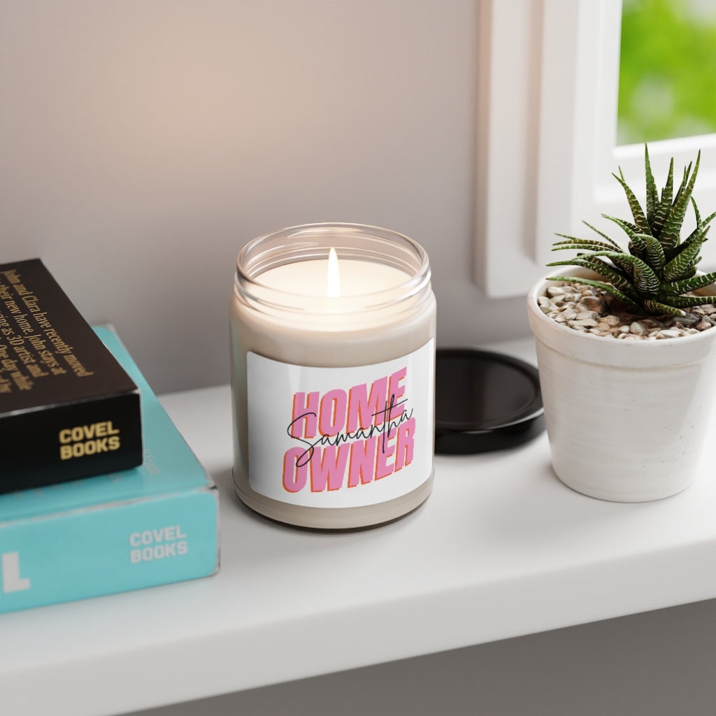 Homeowner Custom Name, House Warming Scented Soy Candle, 9oz