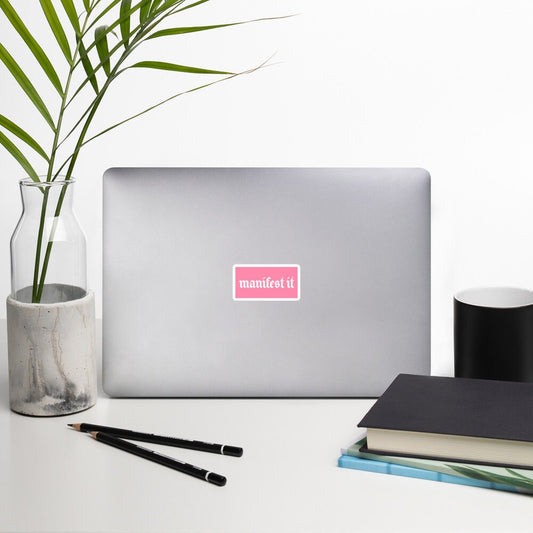 Manifest It Pink Bubble-Free Stickers