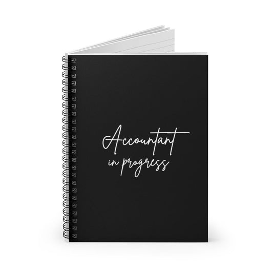 Accountant In Progress, CPA Spiral Notebook - Ruled Line