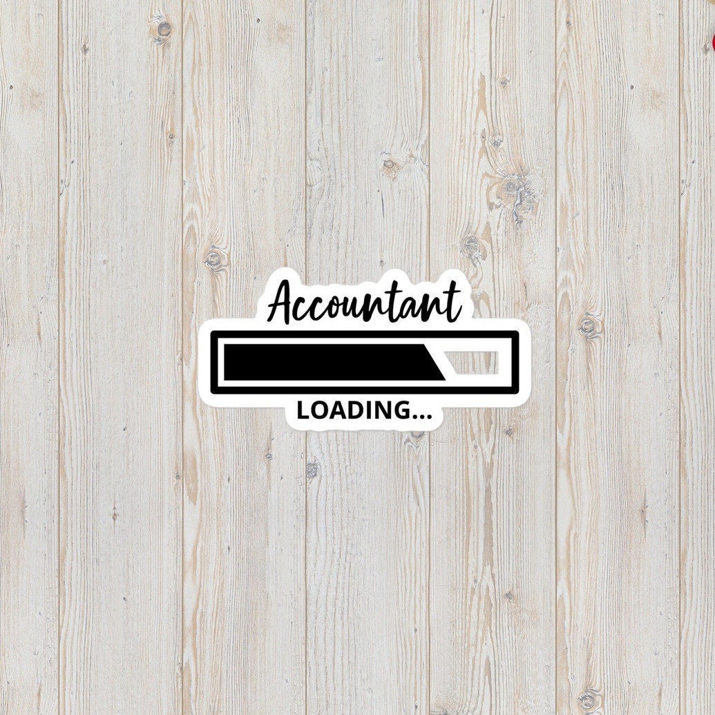 Accountant Loading, CPA Bubble-Free Stickers
