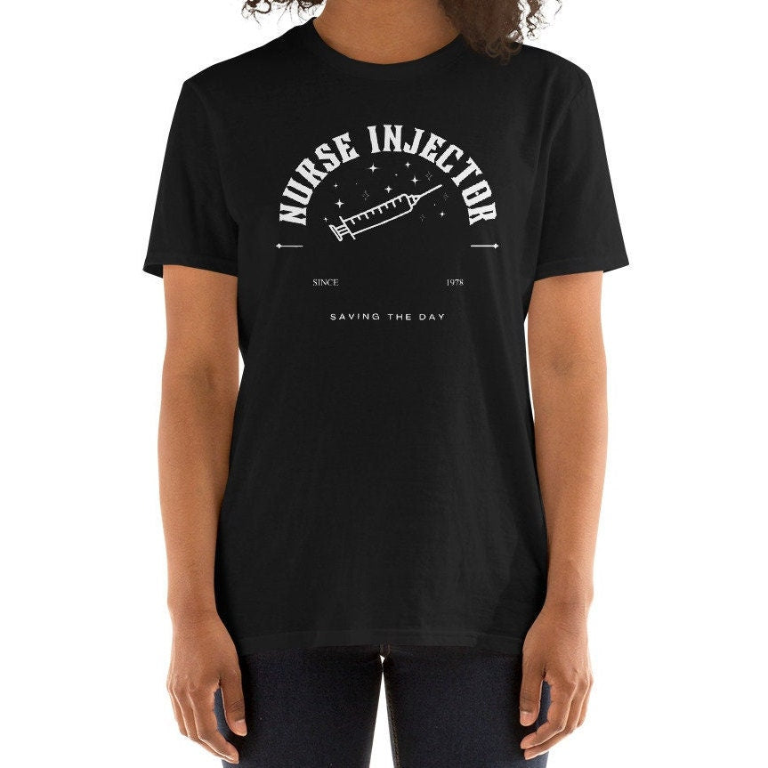 Nurse Injector Sparkly Syringe Saving The Day Mystical Short-Sleeve Unisex T-Shirt
